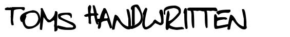 Toms Handwritten font