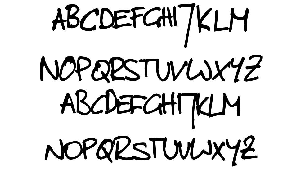 Toms Handwritten font specimens