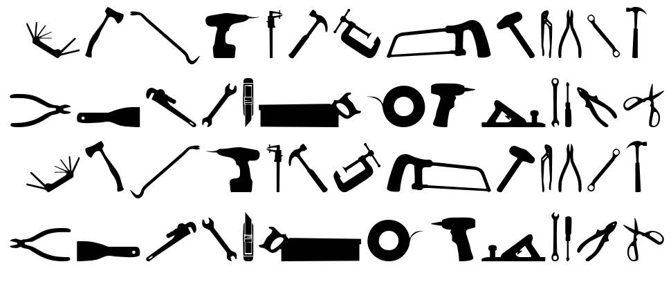 Tool font specimens