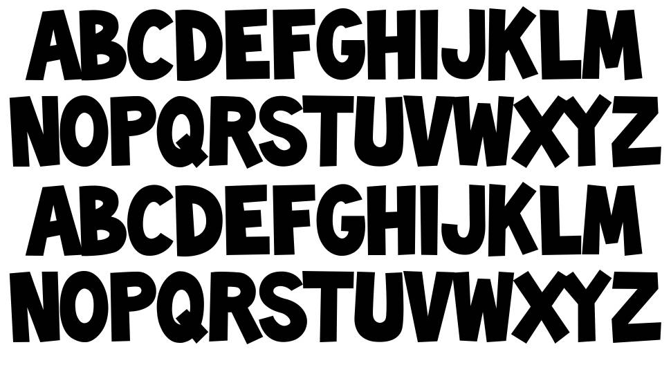 Toonish font specimens