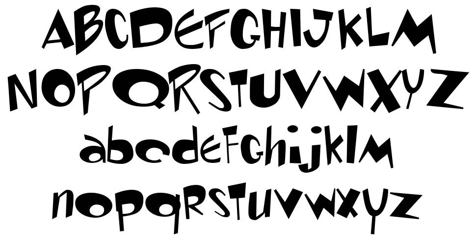 Toontime font specimens