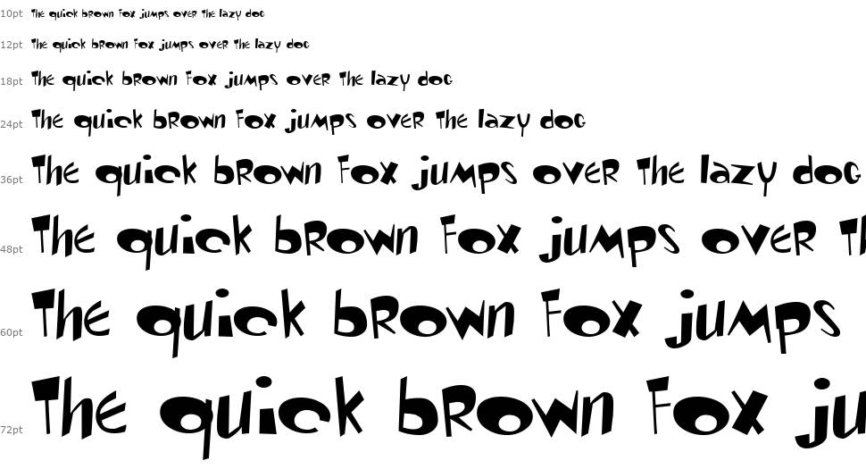 Toontime font Waterfall