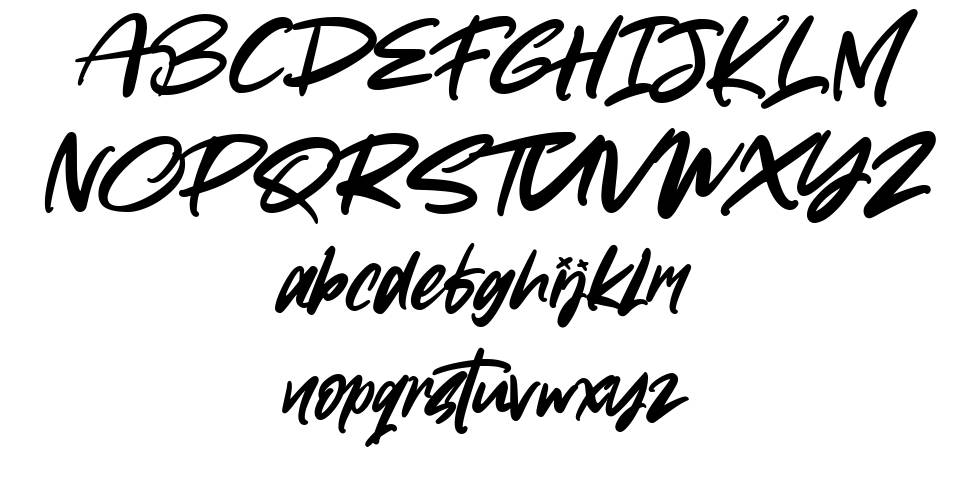 Toothless font Örnekler