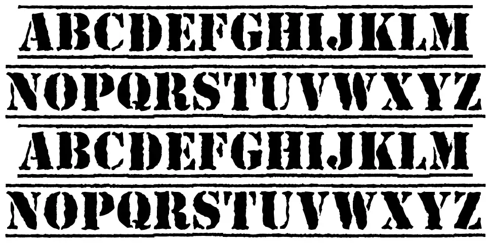 Top Secret Boldfont specimens