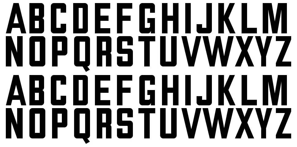 Topline font specimens