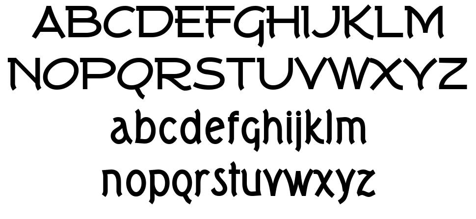 Tork-Bold font specimens