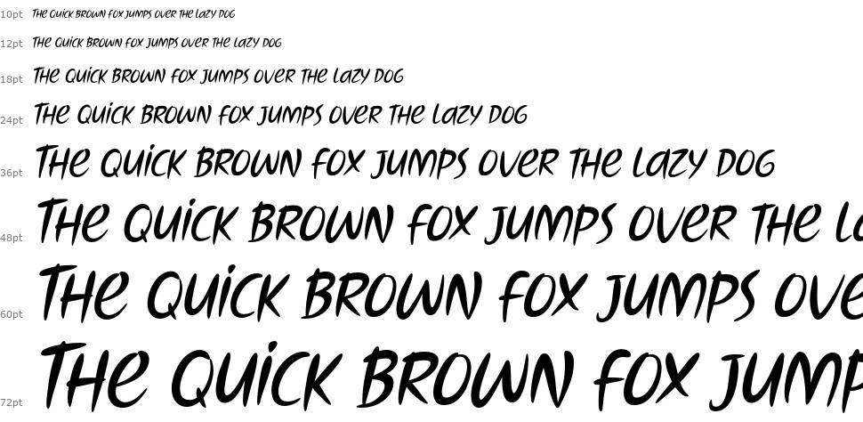 Touch Over Next font Waterfall