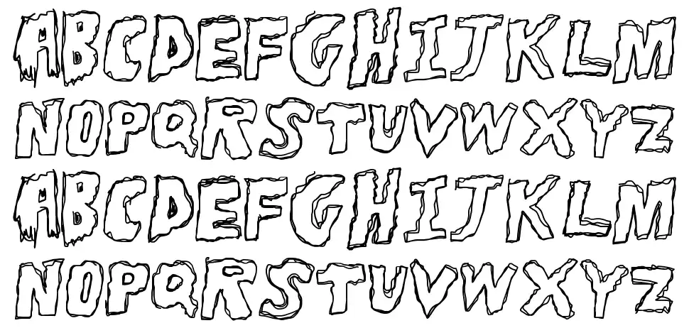 Tough Horrorfont specimens