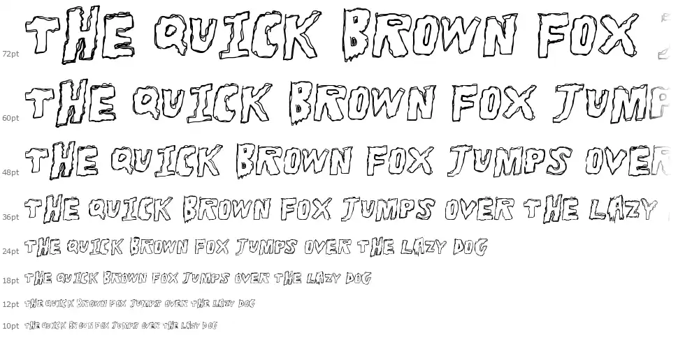 Tough Horrorfont waterfall