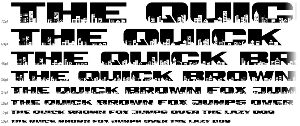 Townscapefont waterfall