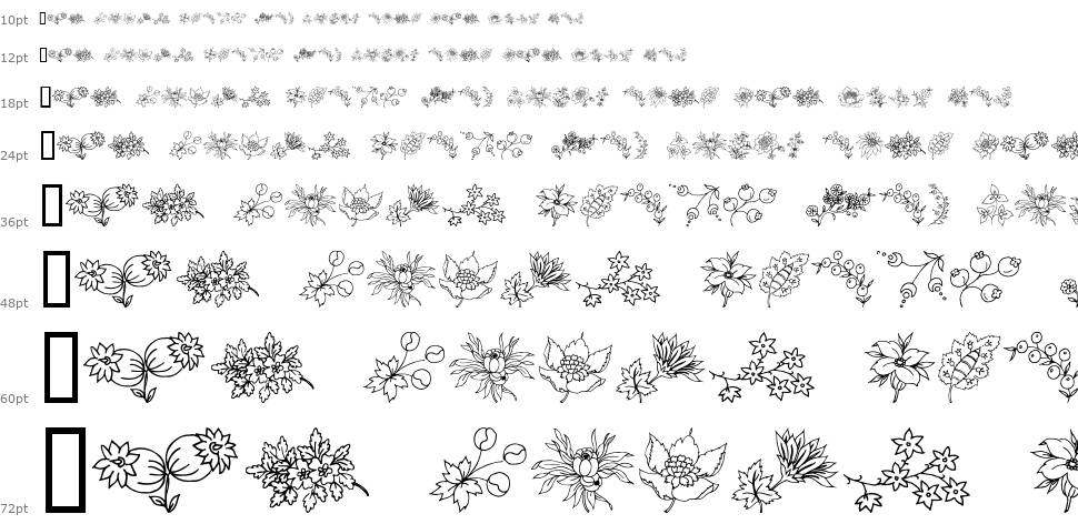 Traditional Floral Design písmo Vodopád