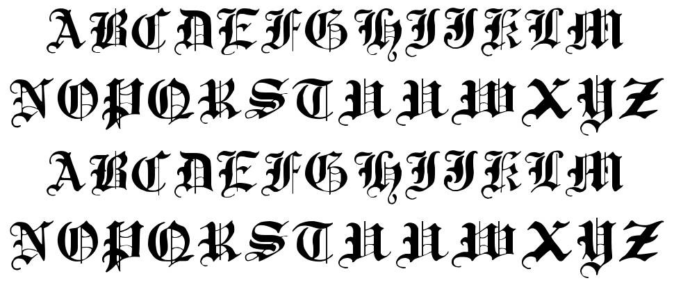 Traditional Gothic, 17th c. schriftart vorschau