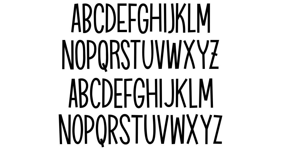 Trampoline font Örnekler