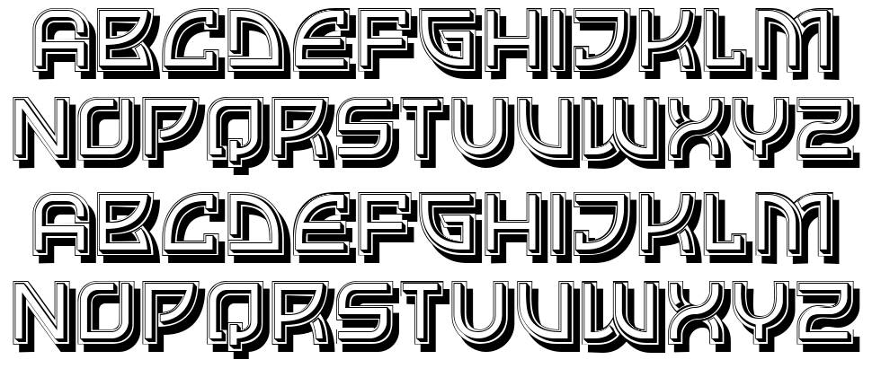 Transcorner font specimens