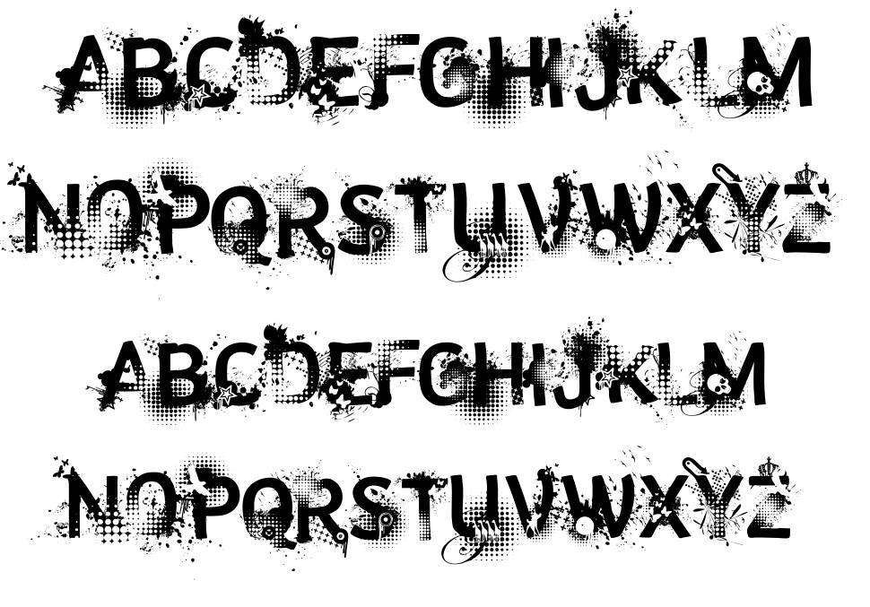 Trashco font Örnekler
