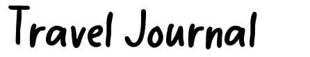 Travel Journal font