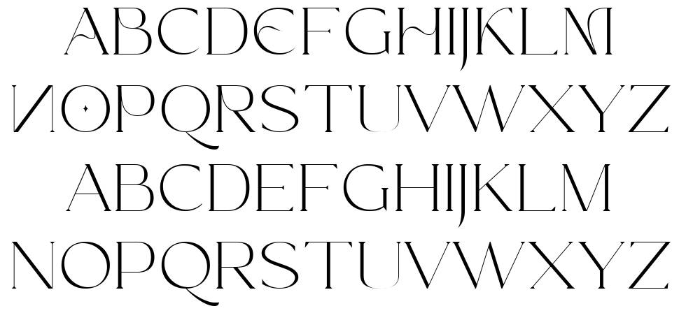Treading Serif písmo Exempláře