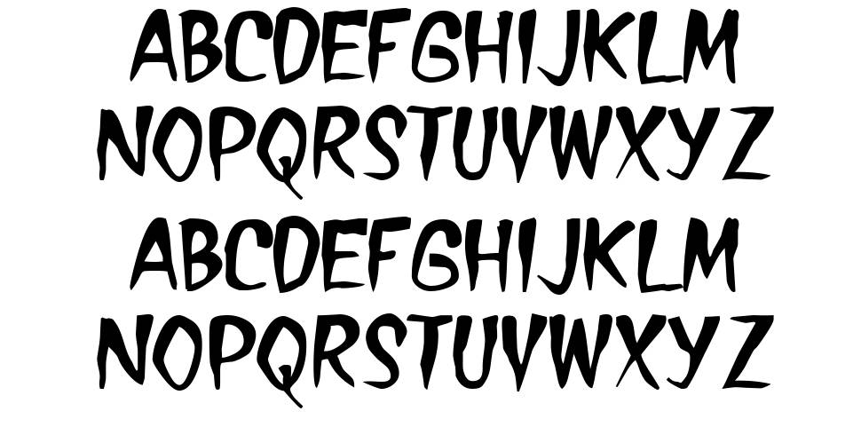 Treasure font specimens