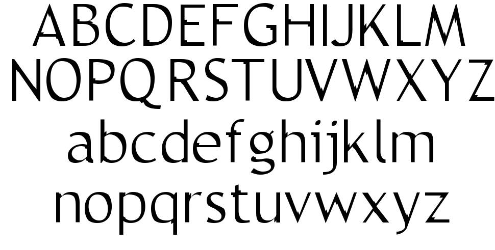 Trebble font Örnekler