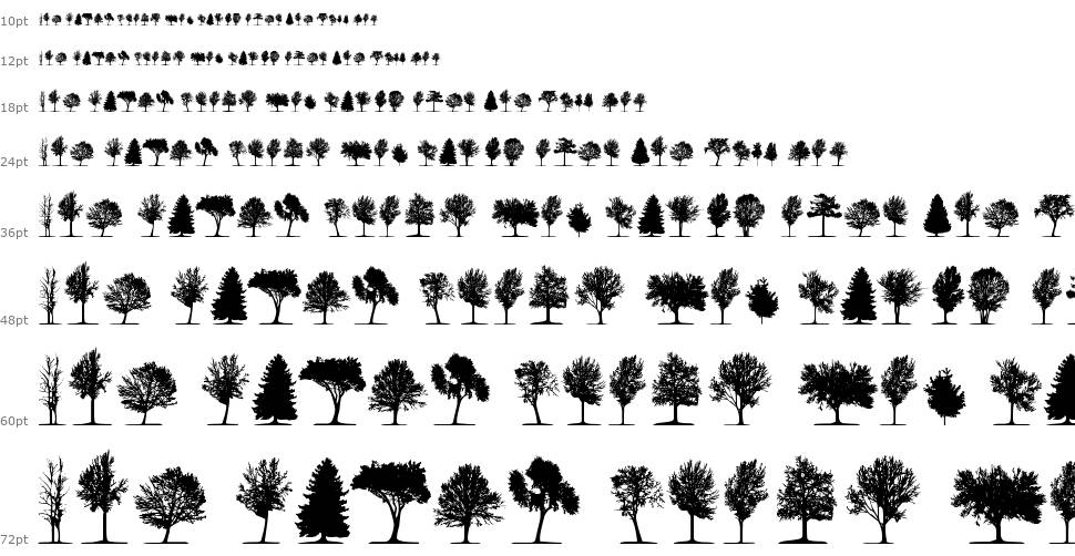 Trees TFB font Şelale
