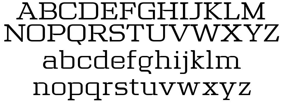Tretton Serif 字形 标本