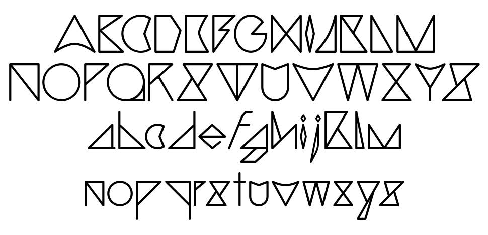 Triangler písmo Exempláře