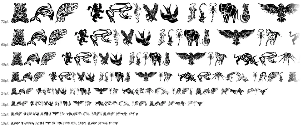 Tribal Animals Tattoo Designsfont waterfall