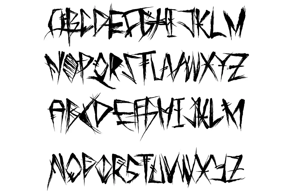 Tribal Threat font Örnekler