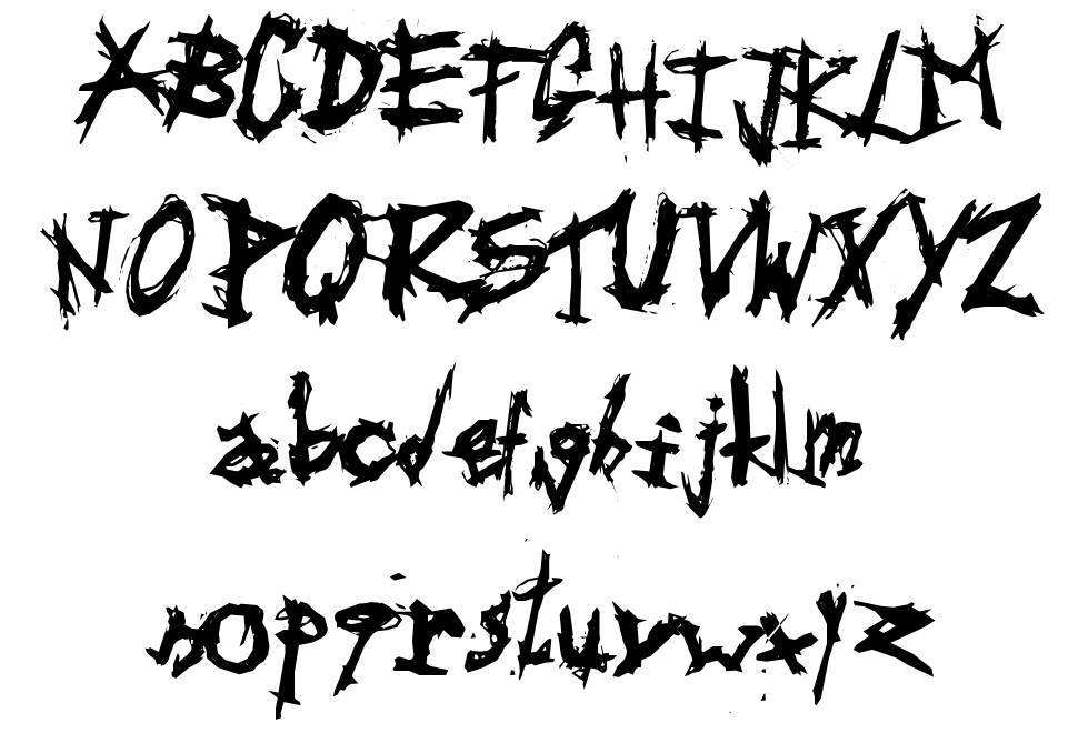 Triballaka font specimens