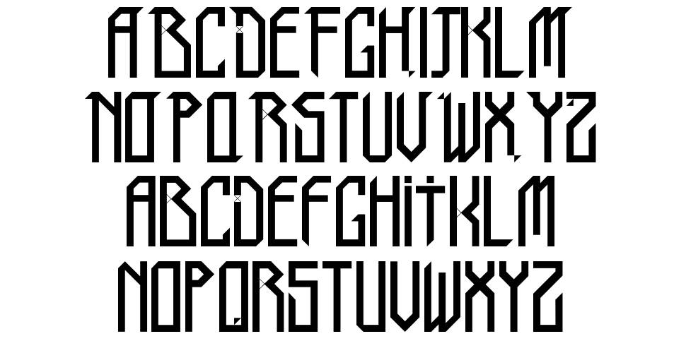 Tribo font specimens