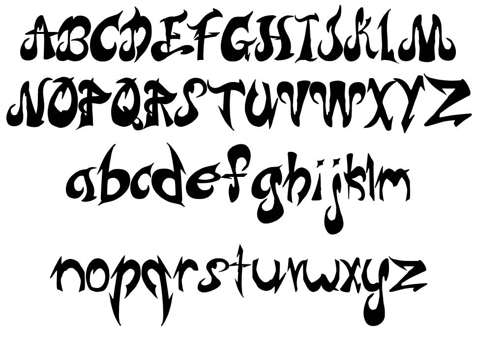 Triffiti font Örnekler