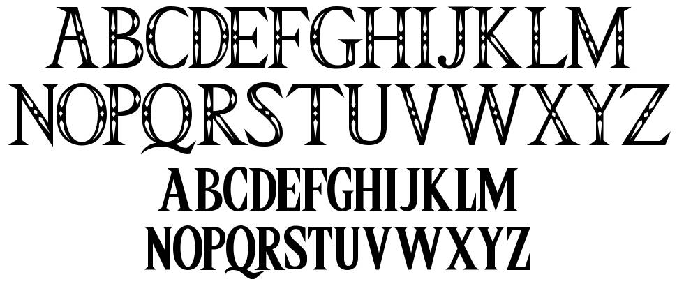 Triforce písmo Exempláře