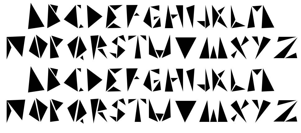 Trinista GRF font specimens