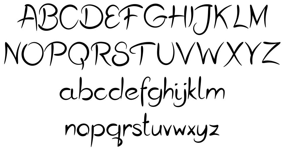 Trinyta font specimens