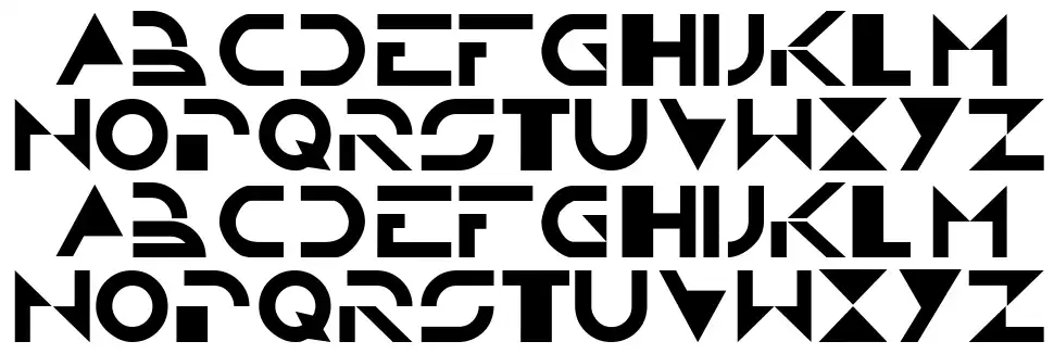 Tron font specimens