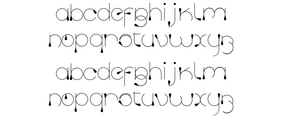 Tropfen font specimens