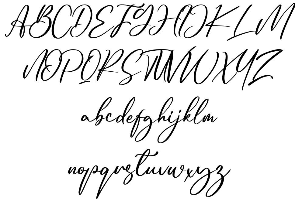 Trophyita font specimens