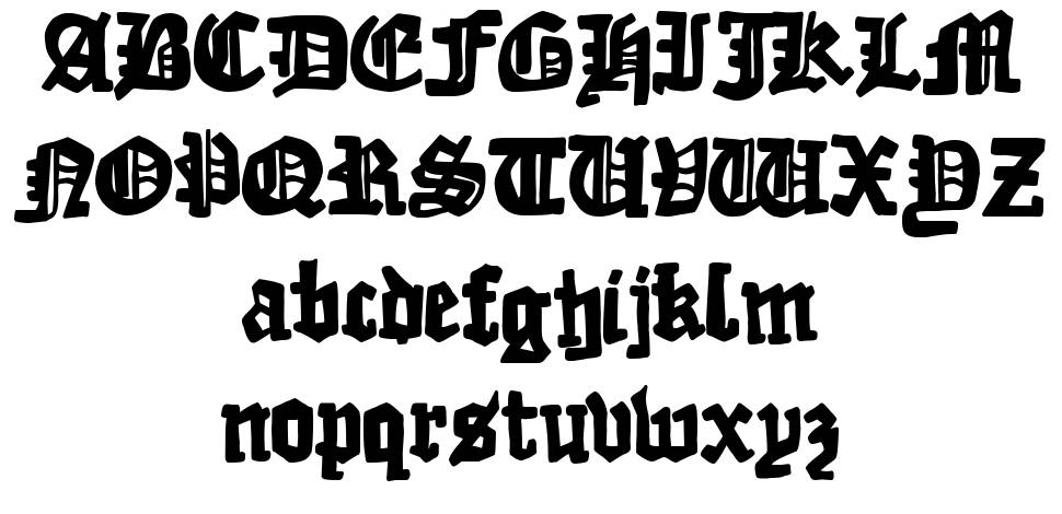 Tropper Of The Beast font specimens