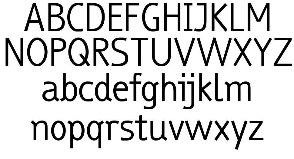 Truebo font specimens