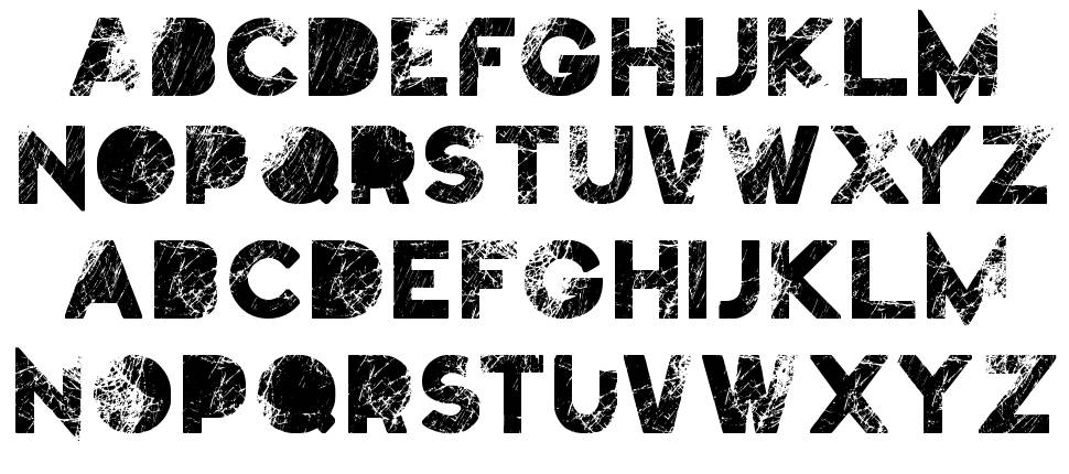Truskey font specimens