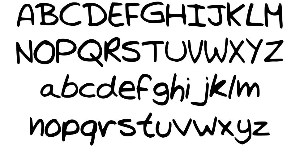 Trystans Writing font specimens