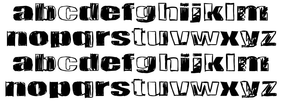 Tulikuume font specimens