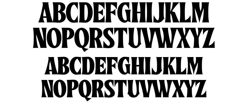 Tullamore font specimens