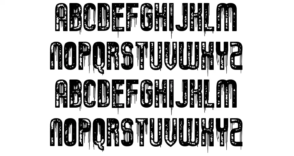 Tumbling Down font specimens