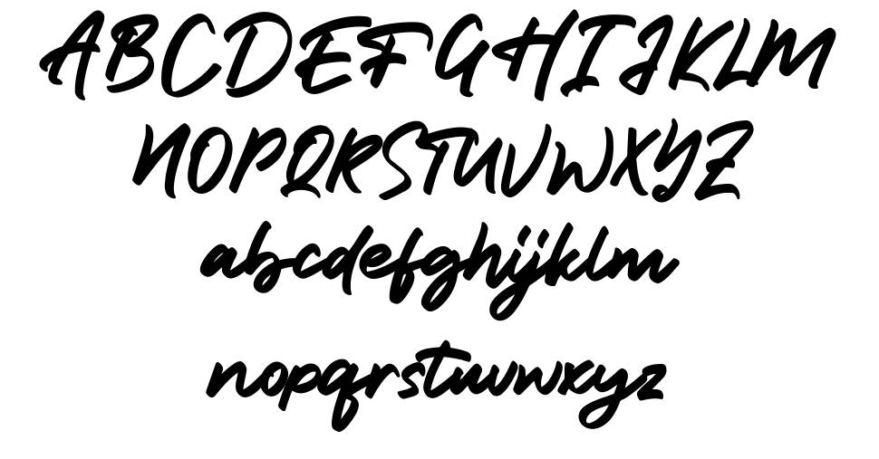 Tumbrella Script font specimens
