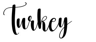 Turkey font