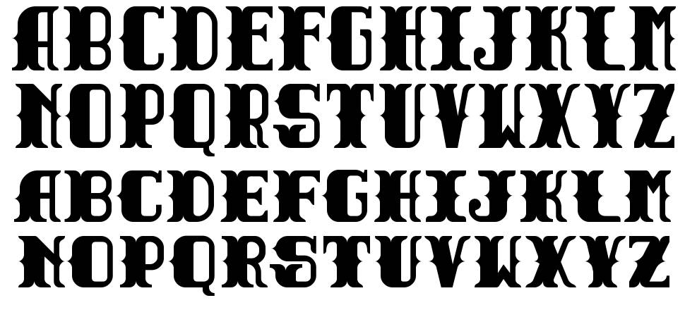 Tuscan Black font Örnekler