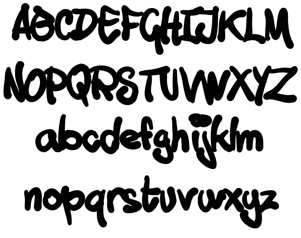 Tusch Touch font specimens