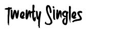Twenty Singles font