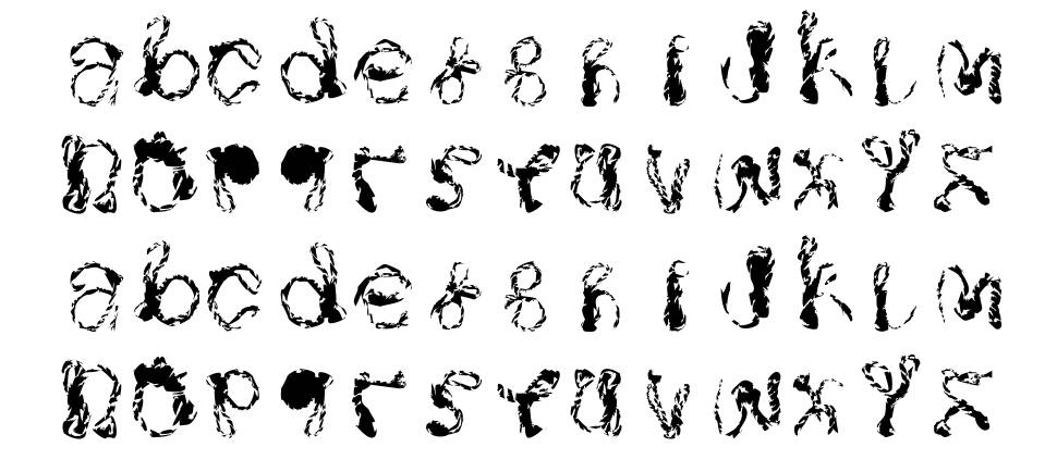 Twistbraid font Örnekler